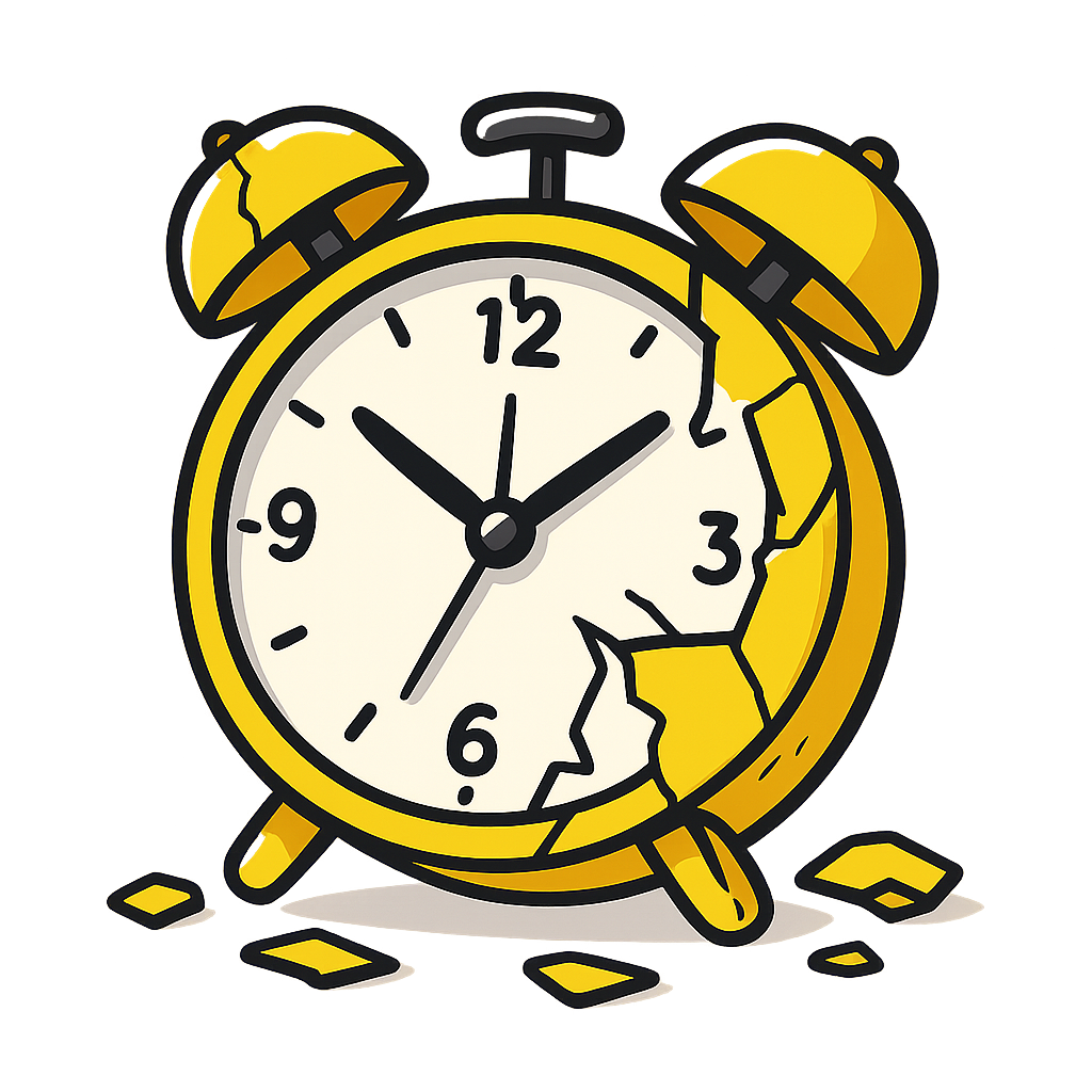 Imagem de relógio quebrado